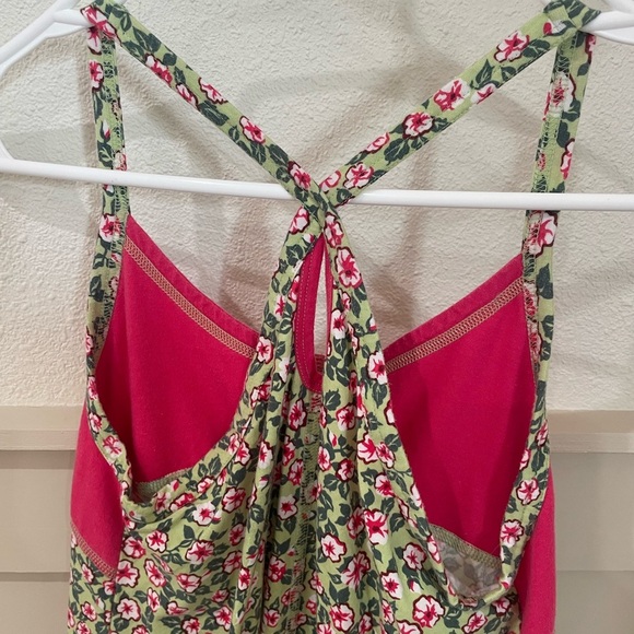 Patagonia Kids Girls Floral Pink and Green Mini Summer Dress Size Large - Picture 7 of 8